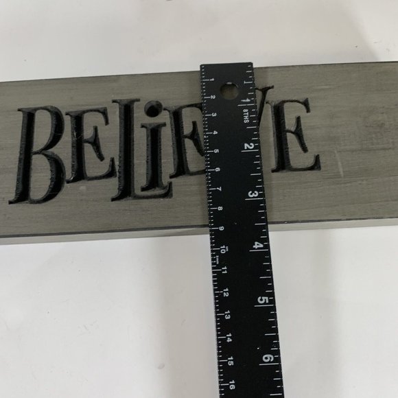 Inspirational Rustic Wood Sign Wall Decor Dream Hope Believe 24" x 3.5" Primitiv - Picture 6 of 9